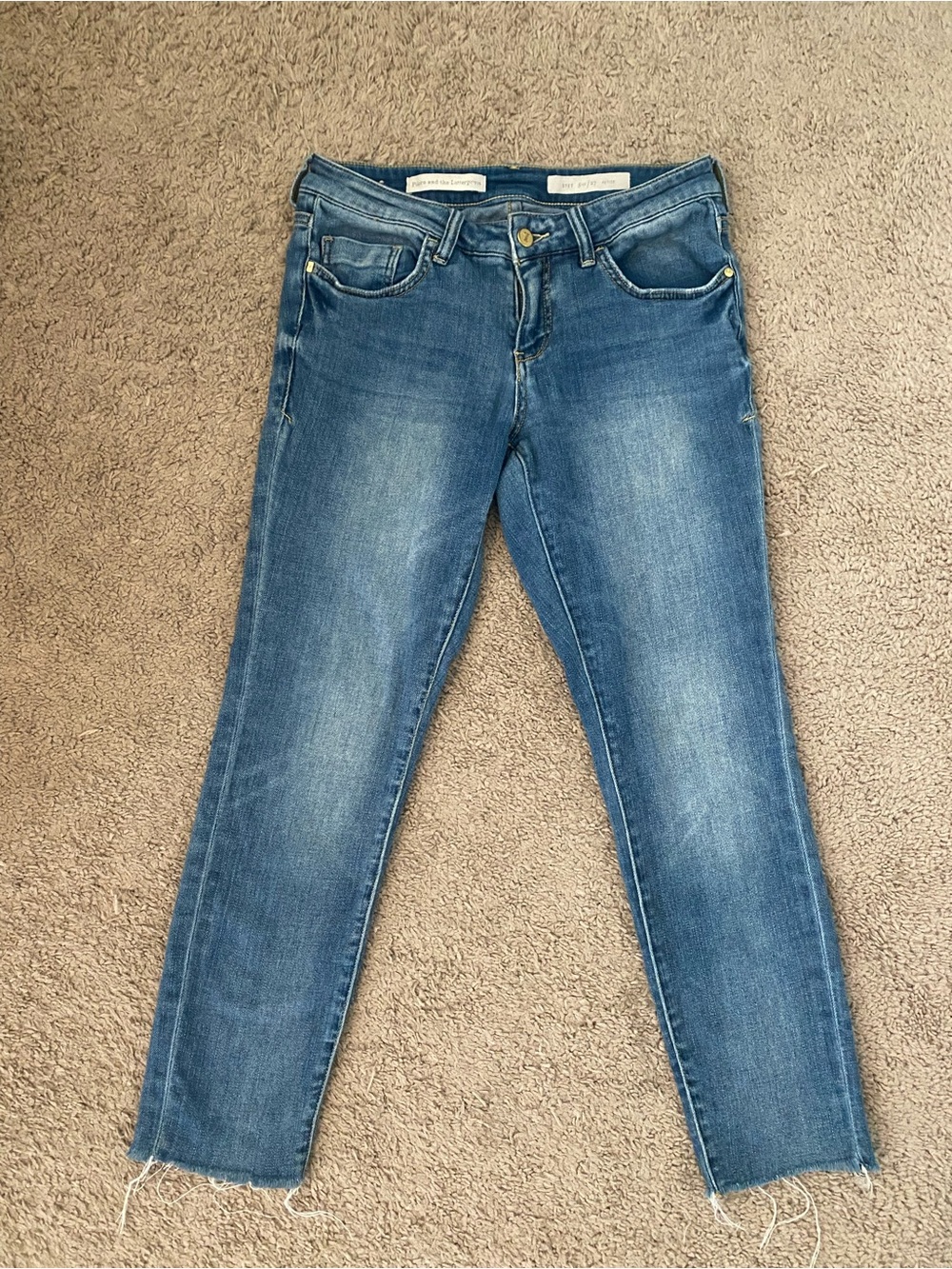 Pilcro and the Letterpress women’s Blue Slim boyfriend Straight Jeans